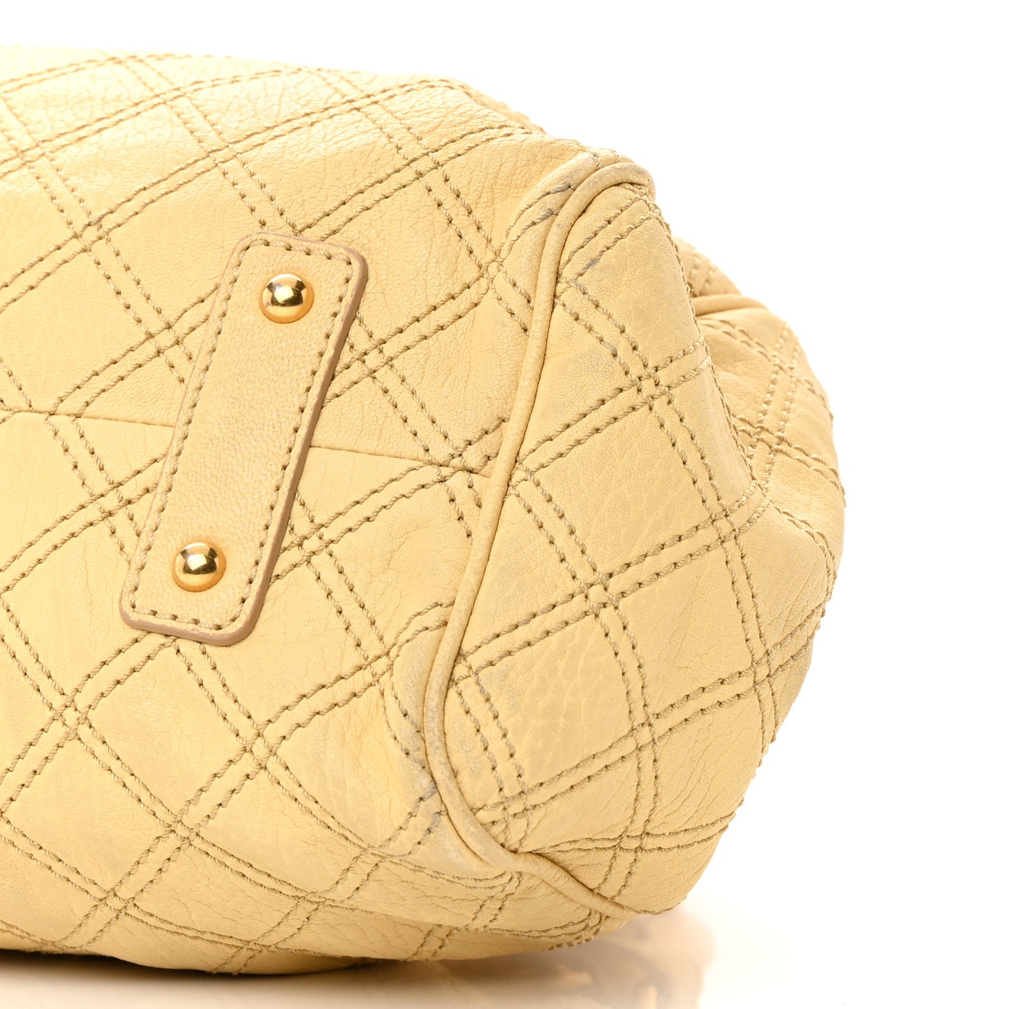 Calfskin Quilted Stam Light Yellow