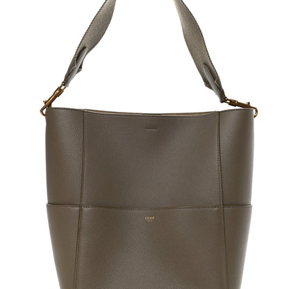 Celine Soft Grained Calfskin Sangle Bucket Bag Taupe 8 of 10