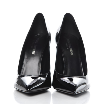 Saint Laurent Patent Opyum 100 Pumps 38 Black Silver 2 of 9