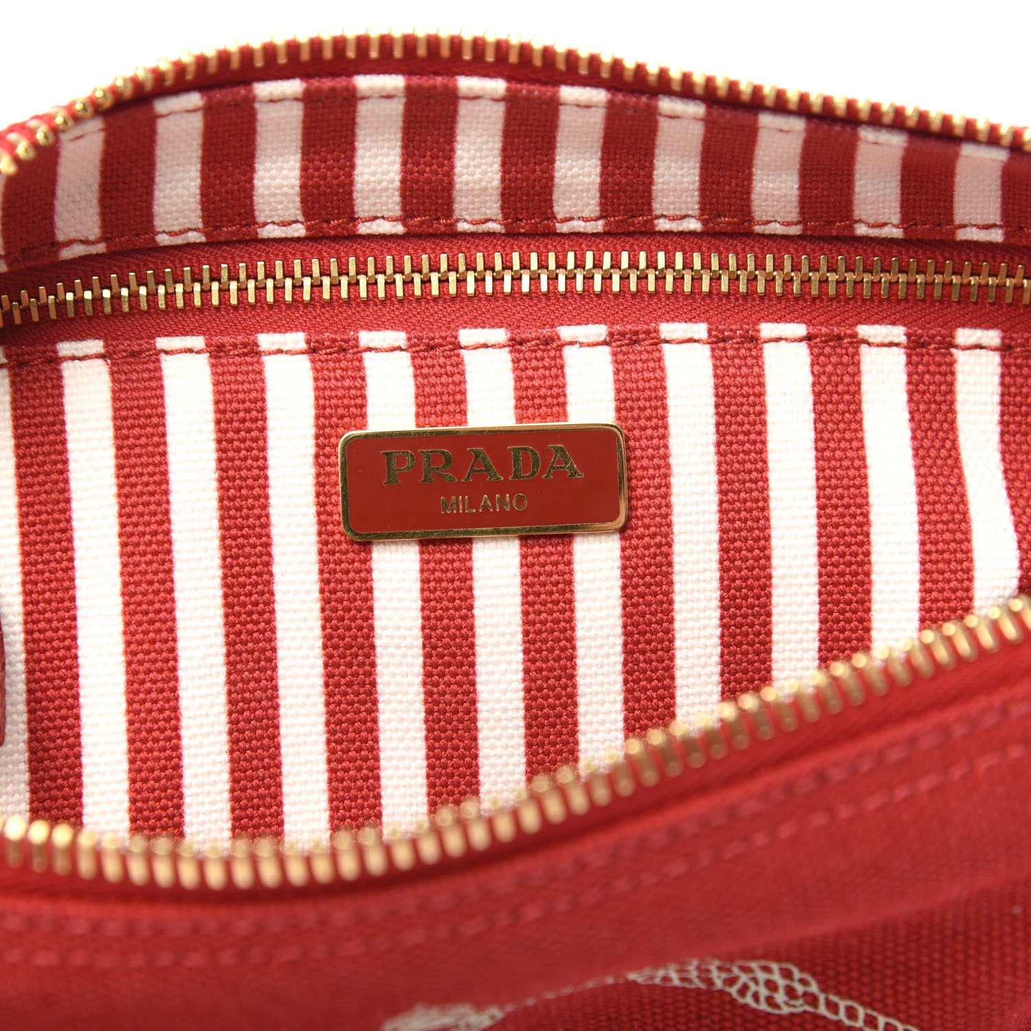 Prada Canvas Canapa Logo Pouch Rosso 6 of 10