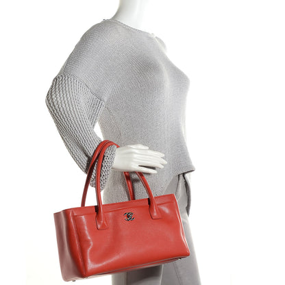 Chanel Calfskin Small Cerf Shopper Tote Orange 2 of 7