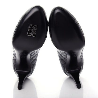Chanel Lambskin Quilted CC Cap Toe Pumps 35.5 Black 6 of 12