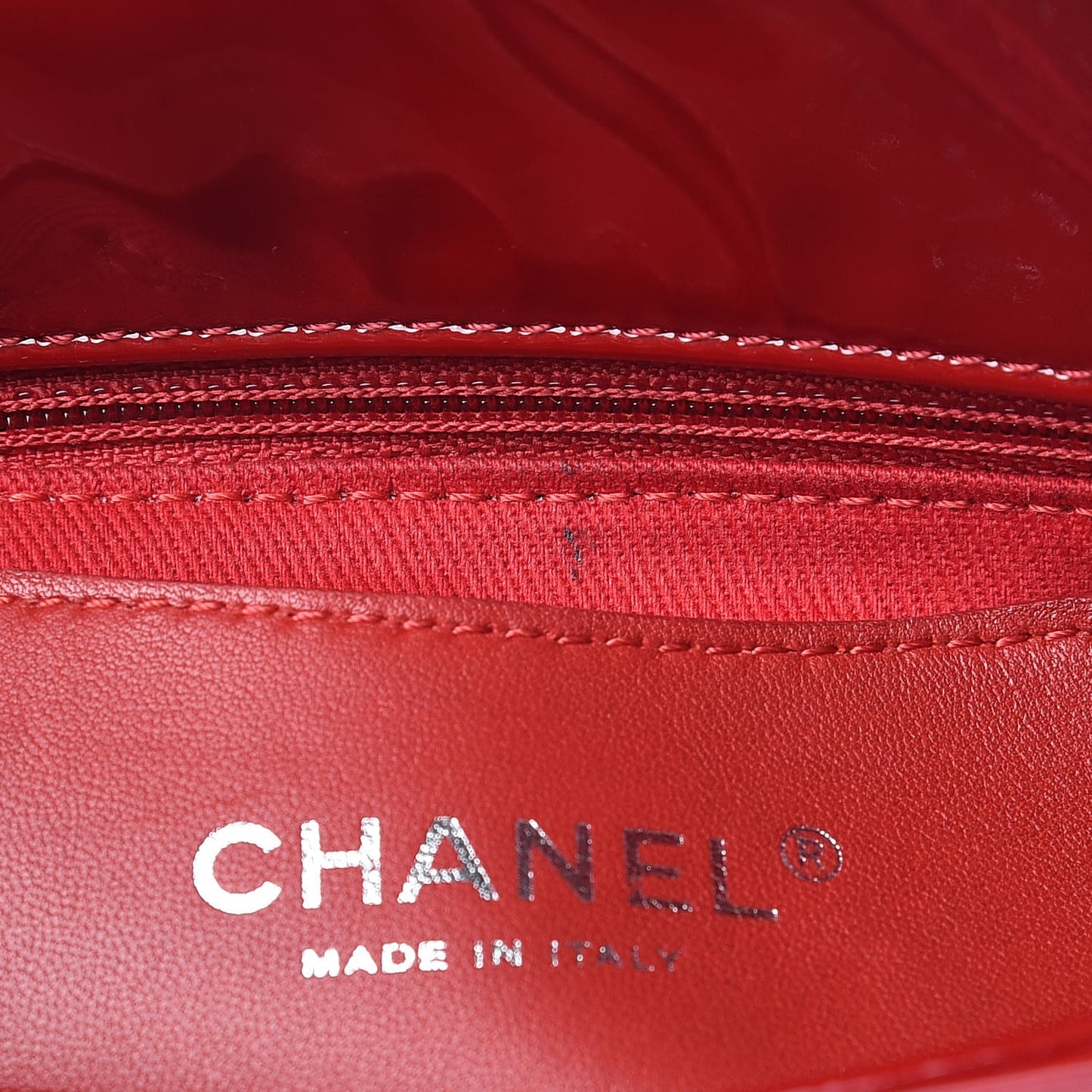 Patent Quilted Small Just Mademoiselle Bowling Bag Red