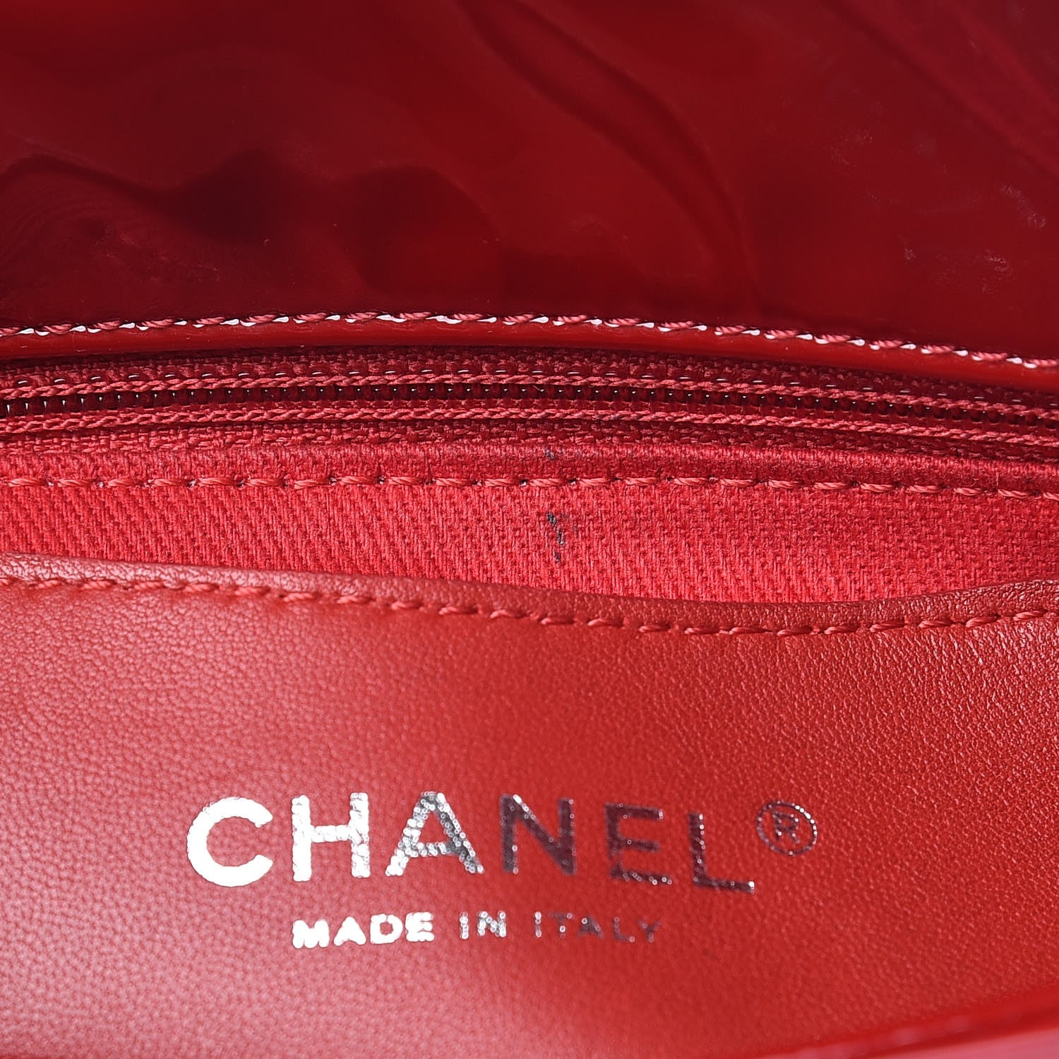 Chanel Patent Quilted Small Just Mademoiselle Bowling Bag Red 8 of 10
