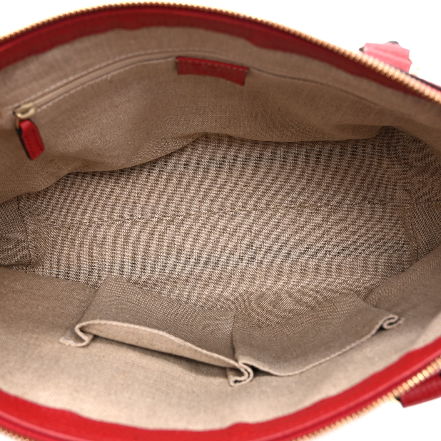 Gucci Dollar Calfskin GG Charm Satchel Red 5 of 11