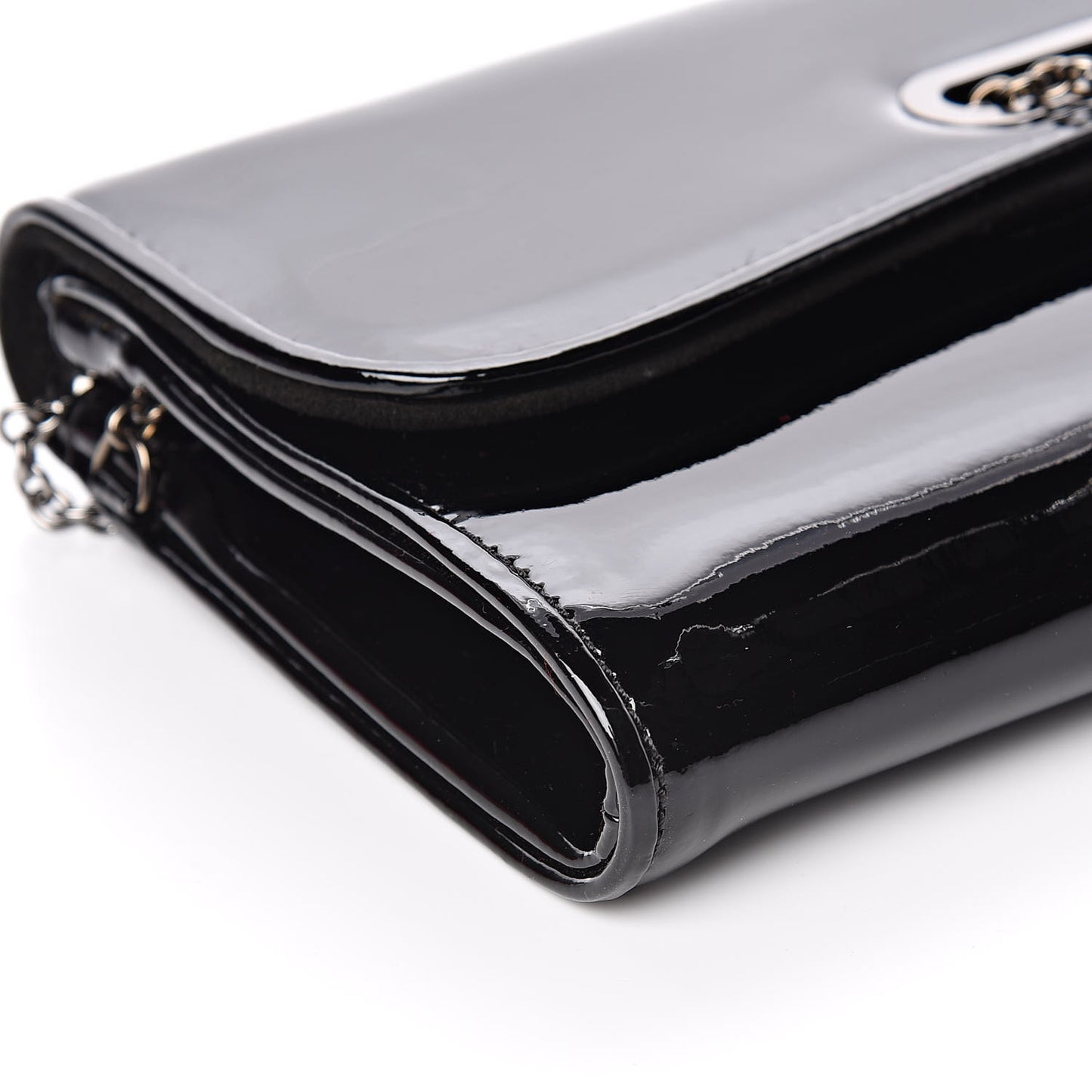 Patent Riviera Clutch Black