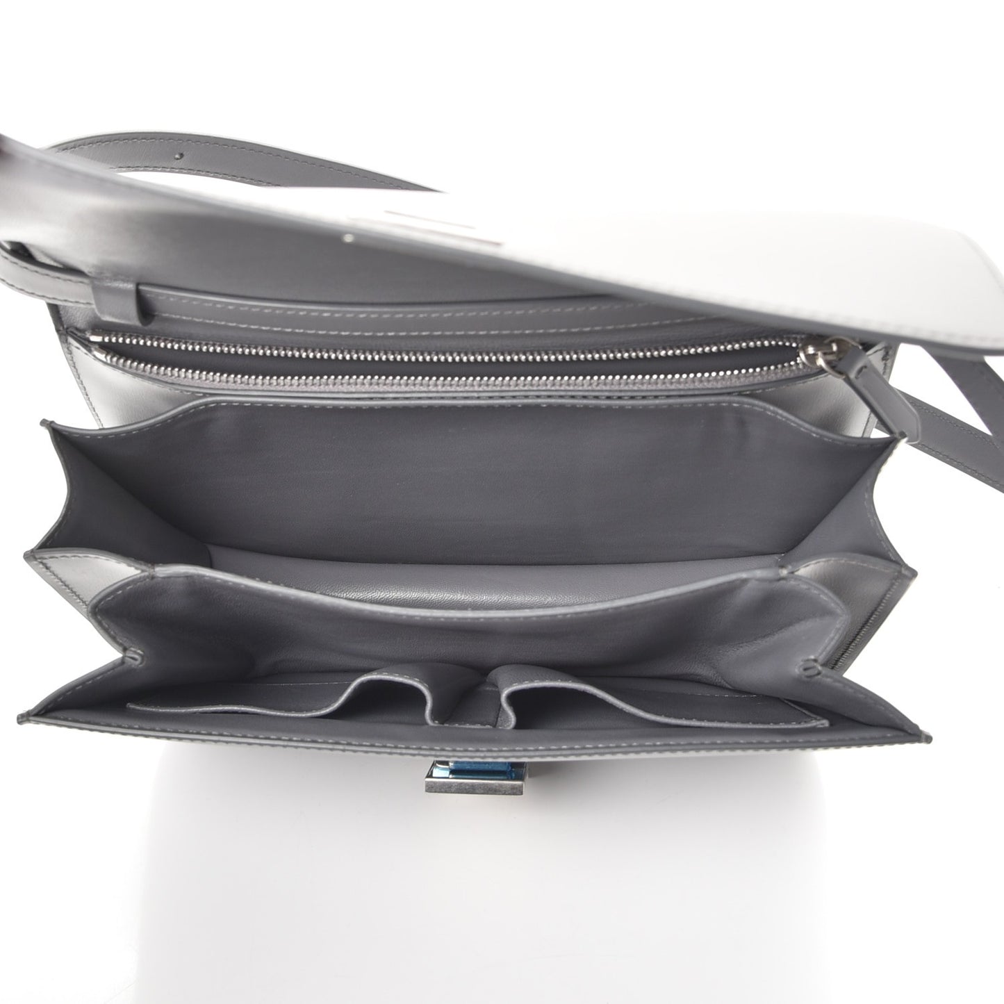 Smooth Calfskin Medium Classic Box Flap Bag Storm