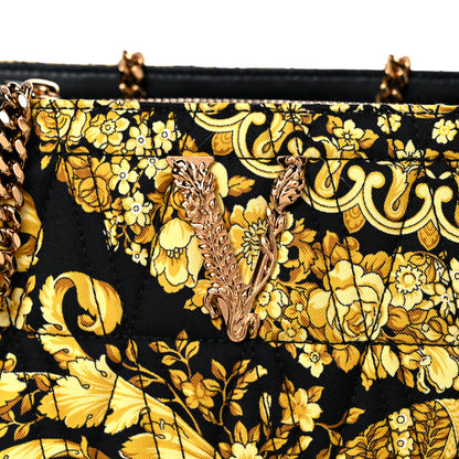 Versace Silk Barocco Print Quilted Virtus Chain Shoulder Bag 12 of 12
