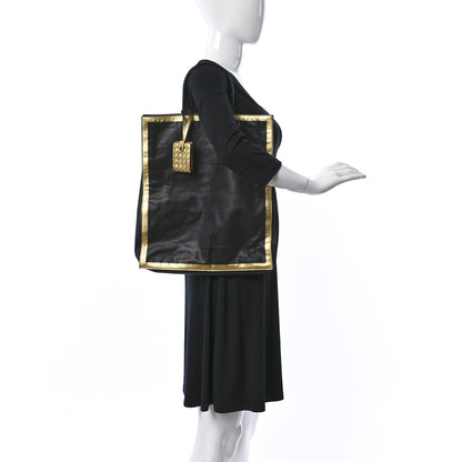 Bottega Veneta Nappa Metallic Tote Black Gold 2 of 12