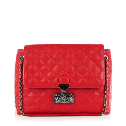 Marc Jacobs Lacquered Lambskin Quilted The XL Single Flap Red 1 of 12