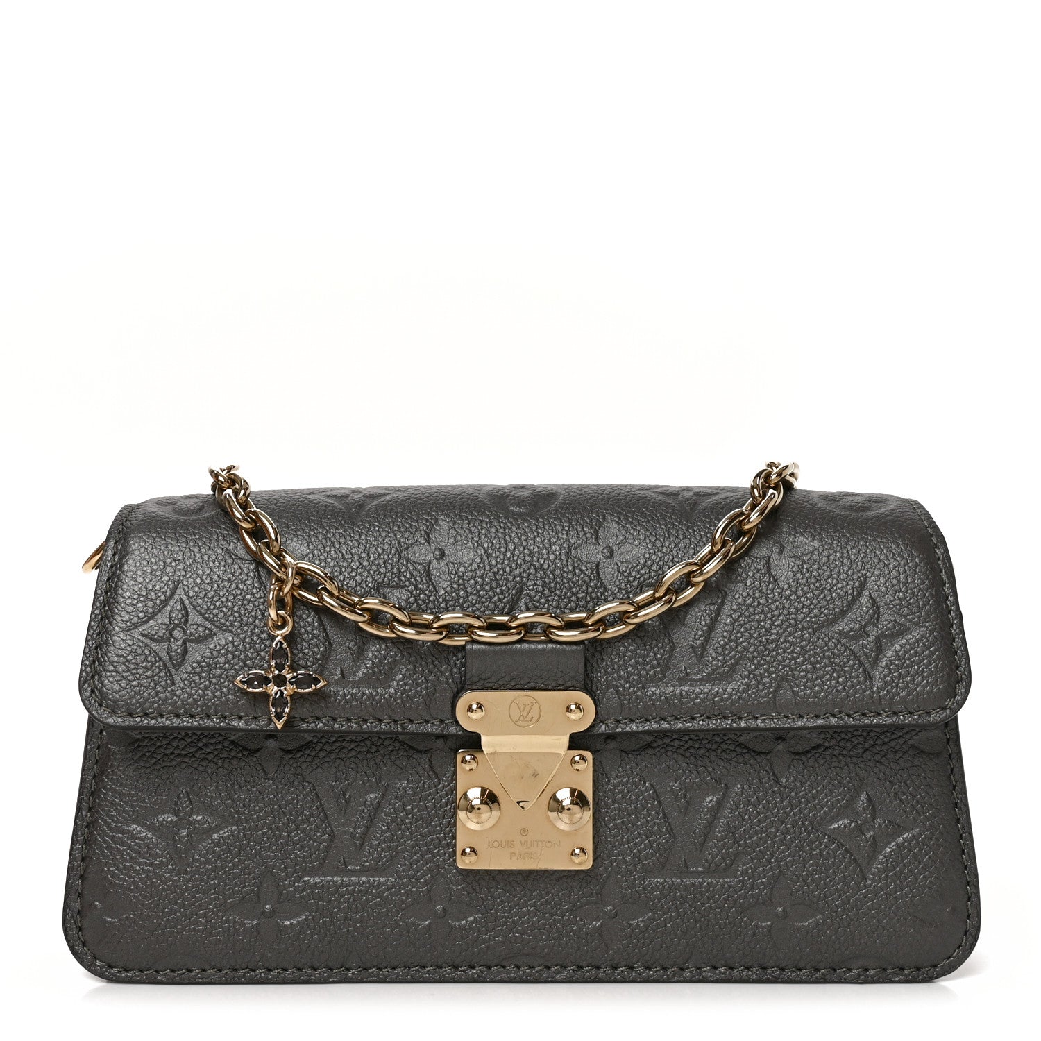 Louis Vuitton Metallic Empreinte Metis Wallet On Chain Gun Metal 1 of 10