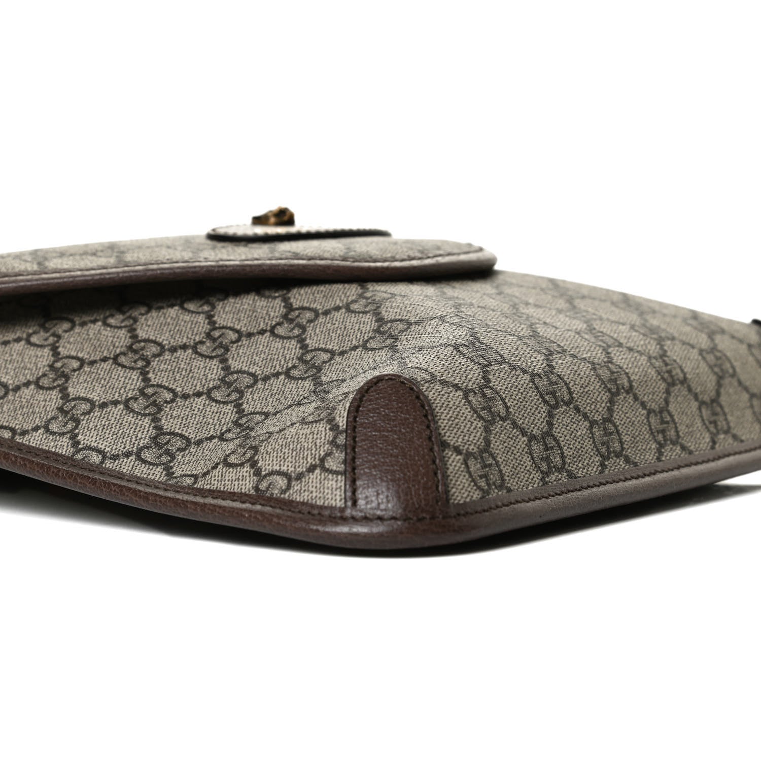 Gucci GG Supreme Monogram Web Medium Neo Vintage Flap Messenger Bag Beige New Acero 9 of 13