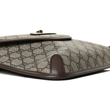 Gucci GG Supreme Monogram Web Medium Neo Vintage Flap Messenger Bag Beige New Acero 9 of 13