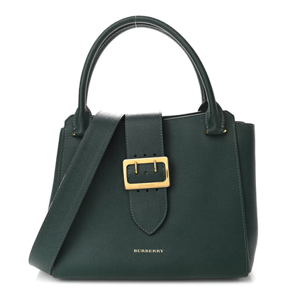 Burberry Soft Grain Calfskin Medium Buckle Tote Dark Green 1 of 11