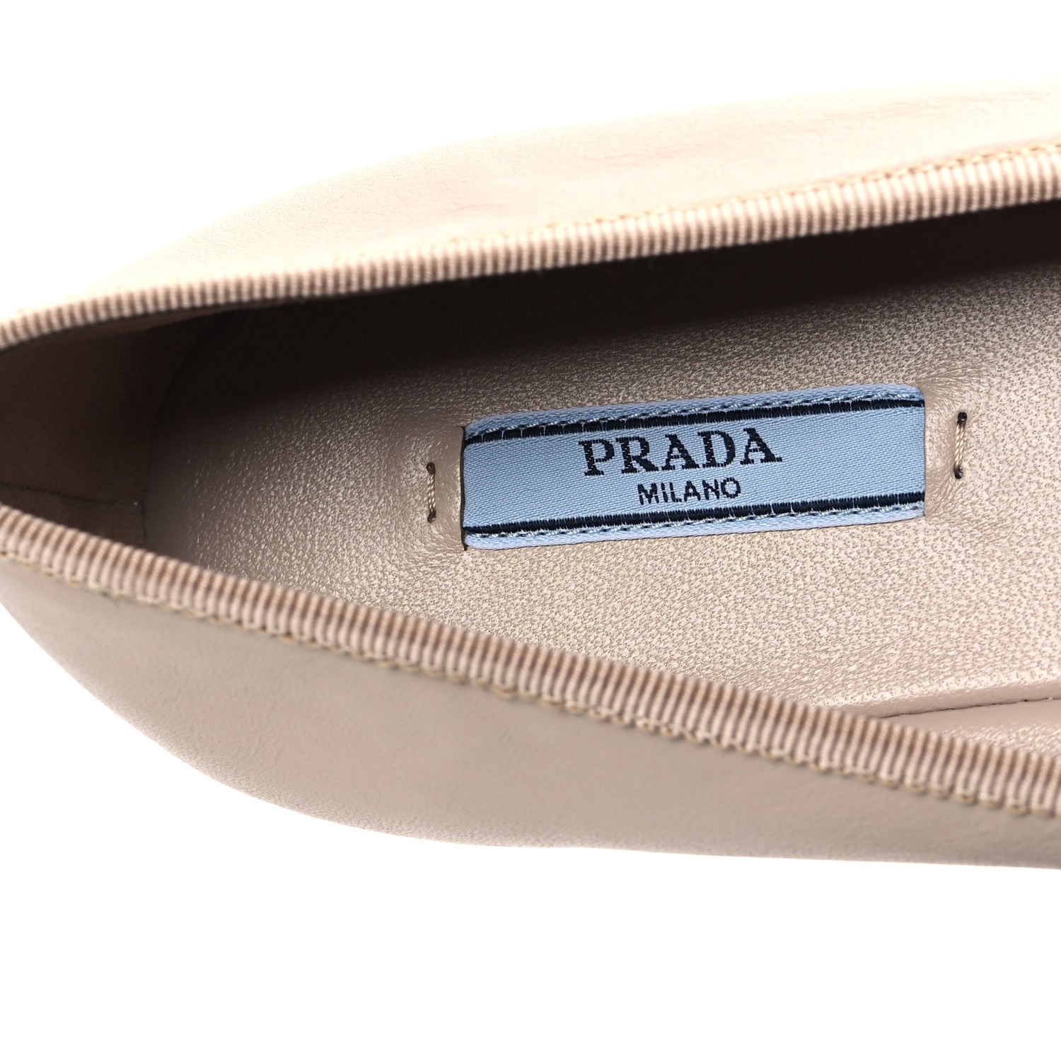 Prada Nappa Cap Toe Triangle Bow Ballerina Flats 40.5 Ninfea 7 of 8
