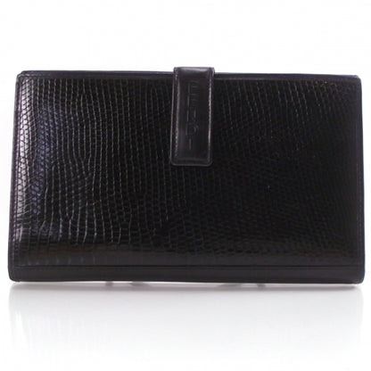 Fendi Lizard Kiss Lock Wallet Notebook 1 of 7