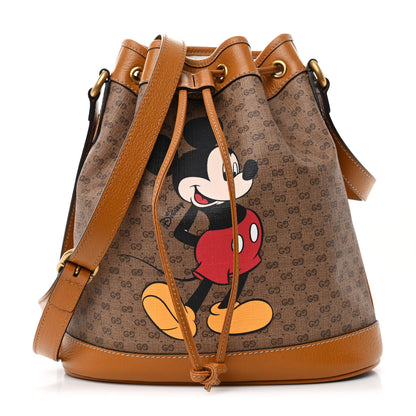 Gucci X DISNEY Mini Vintage GG Supreme Monogram Bucket Bag Beige Vintage Sun Oil 1 of 10