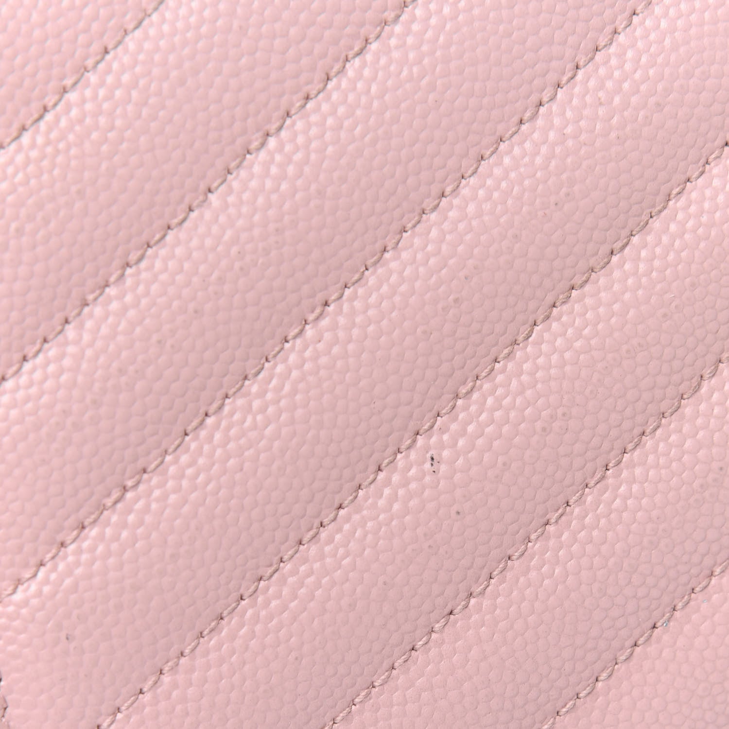 Saint Laurent Grain De Poudre Matelasse Chevron Monogram Flap Wallet Pale Pink 19 of 20