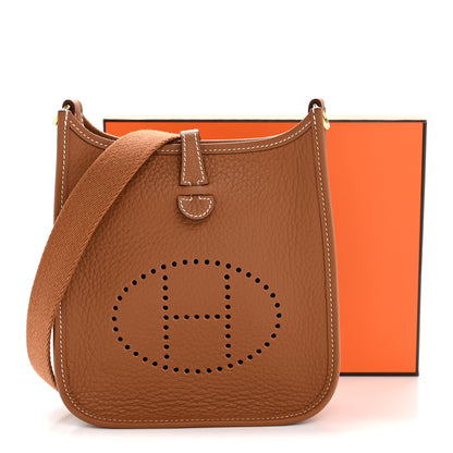 Hermes Taurillon Clemence Evelyne TPM Gold 11 of 11