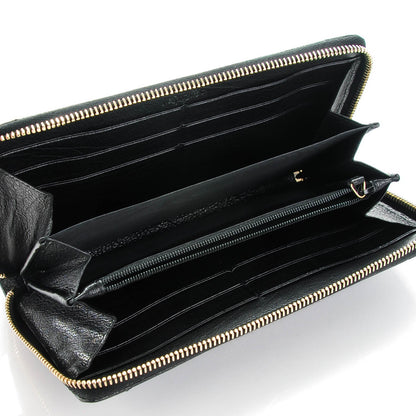 Saint Laurent Buffalo Muse Zip Around Wallet Black 5 of 8