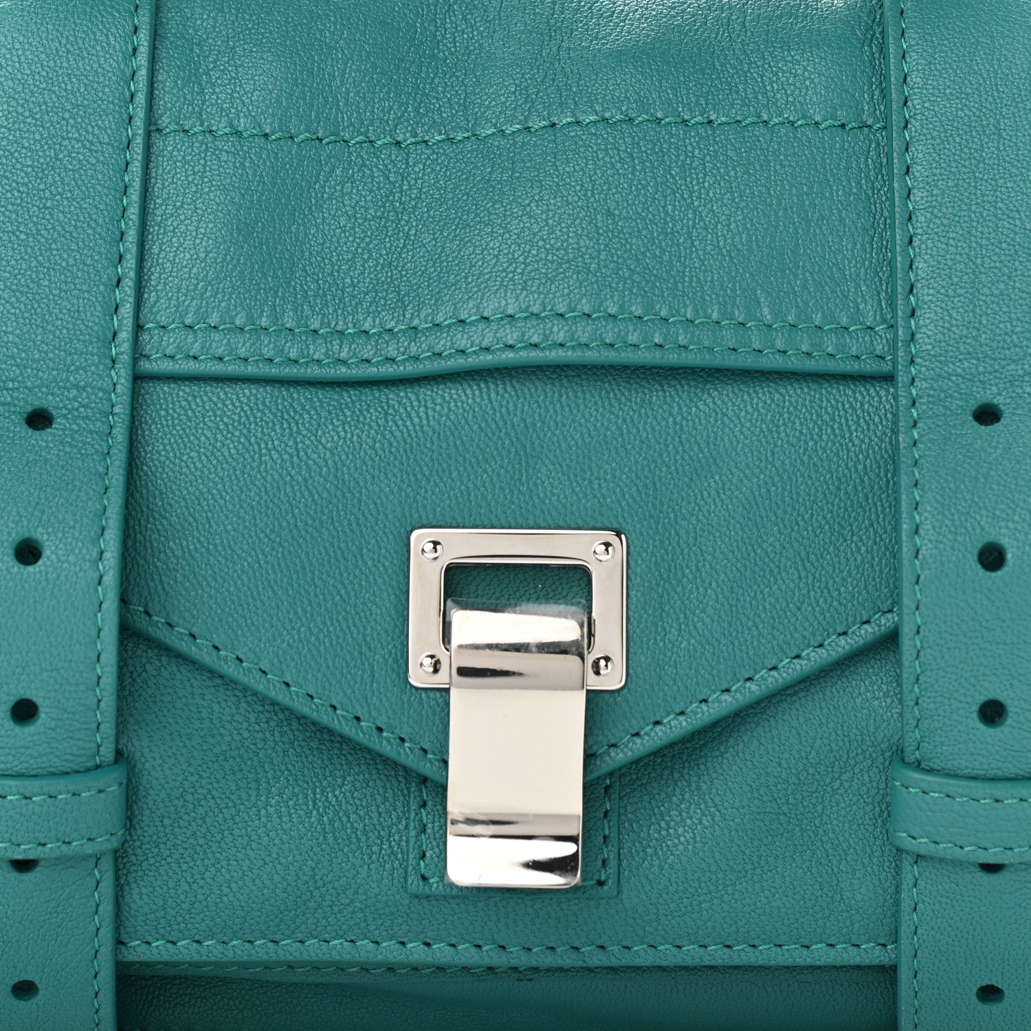 Proenza Schouler Lambskin Tiny PS1 Satchel Teal 6 of 8