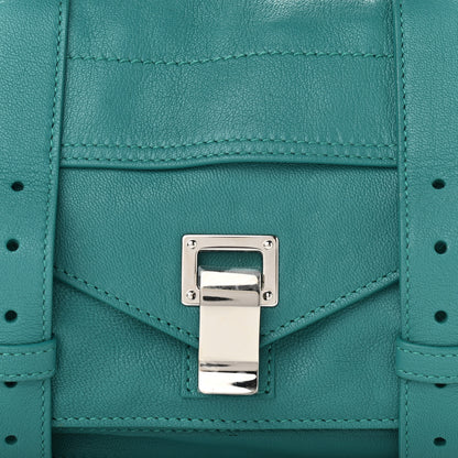 Proenza Schouler Lambskin Tiny PS1 Satchel Teal 6 of 8