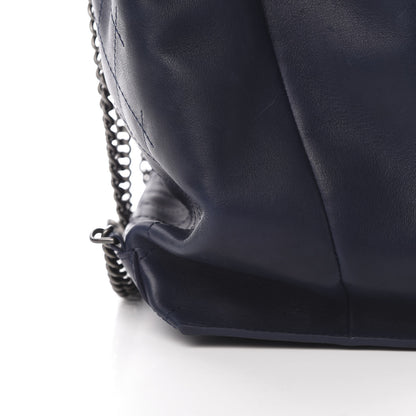 Chanel Calfskin Stitched Large Urban Luxury Drawstring Backpack Navy Blue 12 of 13