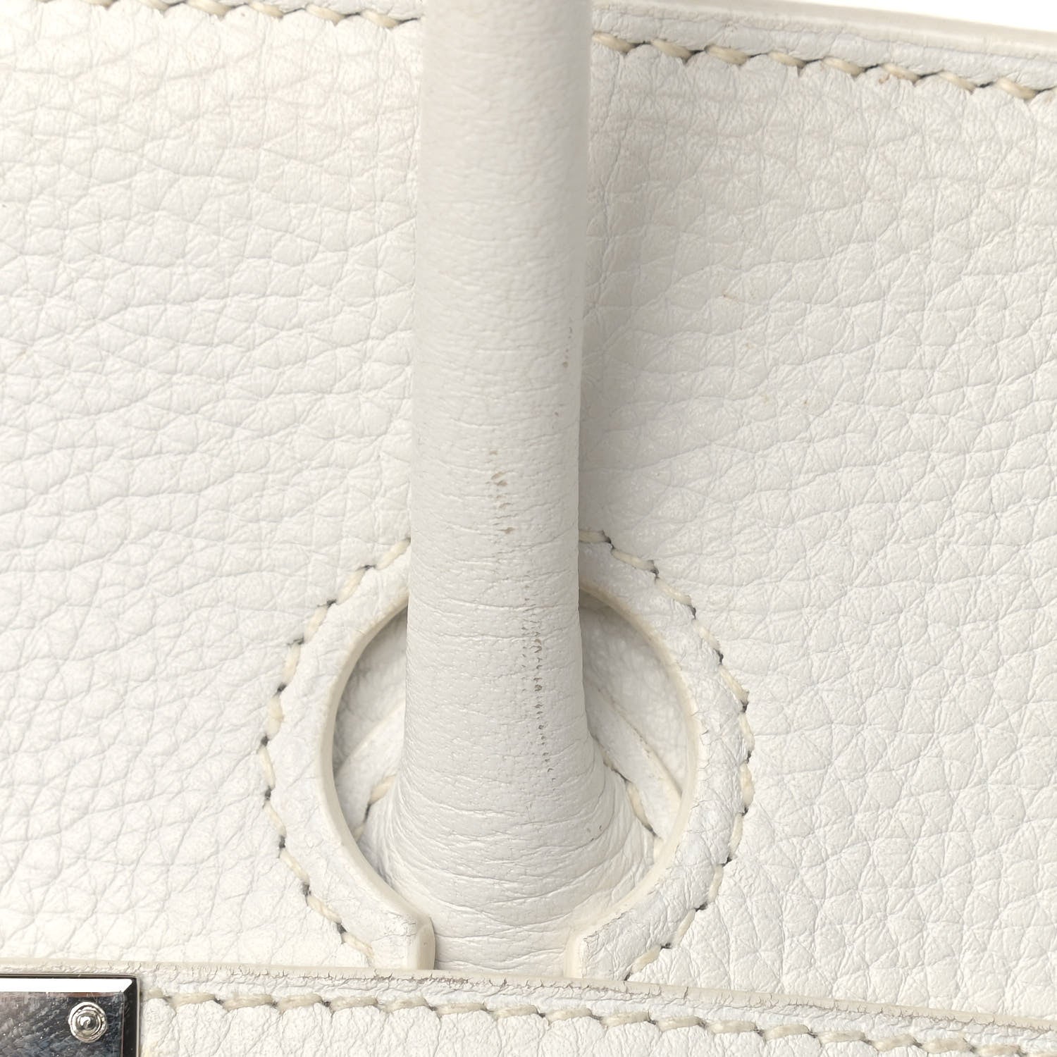 Hermes Taurillon Clemence Birkin 35 White 17 of 21