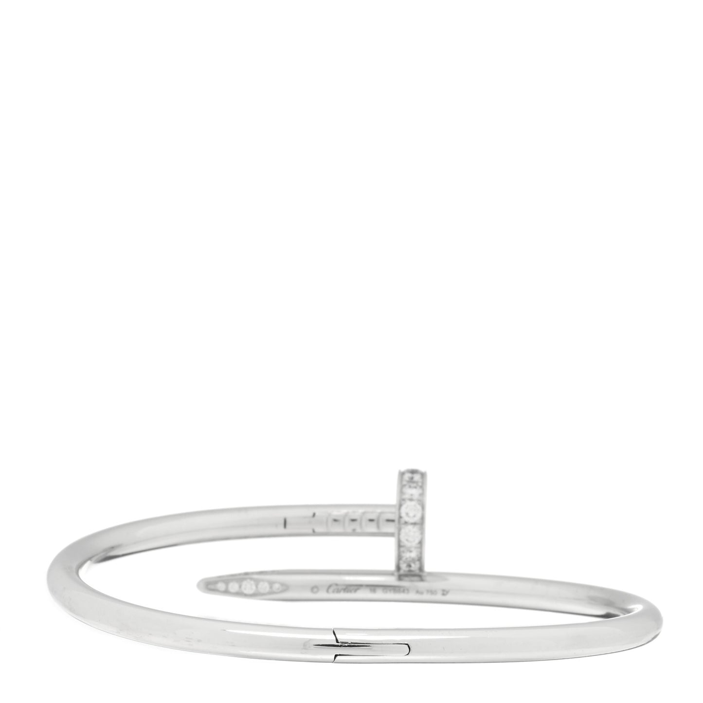 18K White Gold Diamond Juste Un Clou Bracelet 16