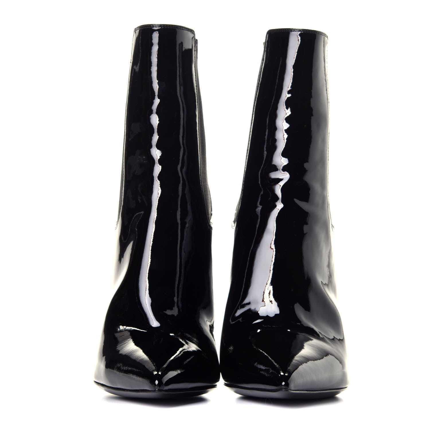 Saint Laurent Patent Opyum Ankle Boot 37.5 Black 2 of 10