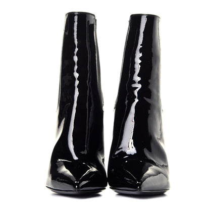 Saint Laurent Patent Opyum Ankle Boot 37.5 Black 2 of 10