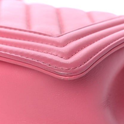 Chanel Calfskin Chevron Quilted Medium Boy Flap Pink 13 of 13