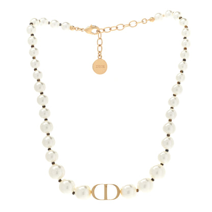 Christian Dior Pearl 30 Montaigne Choker Necklace Gold 3 of 7