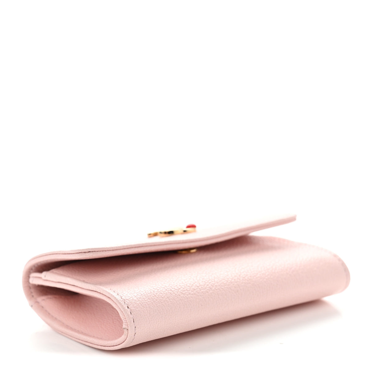 Chanel Grained Goatskin CC Apple Flap Card Holder Light Pink 4 of 9