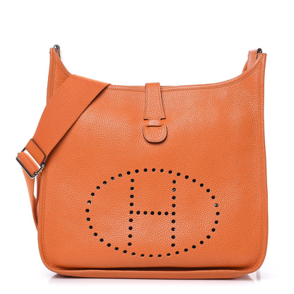 Hermes Taurillon Clemence Evelyne III GM Orange 1 of 13