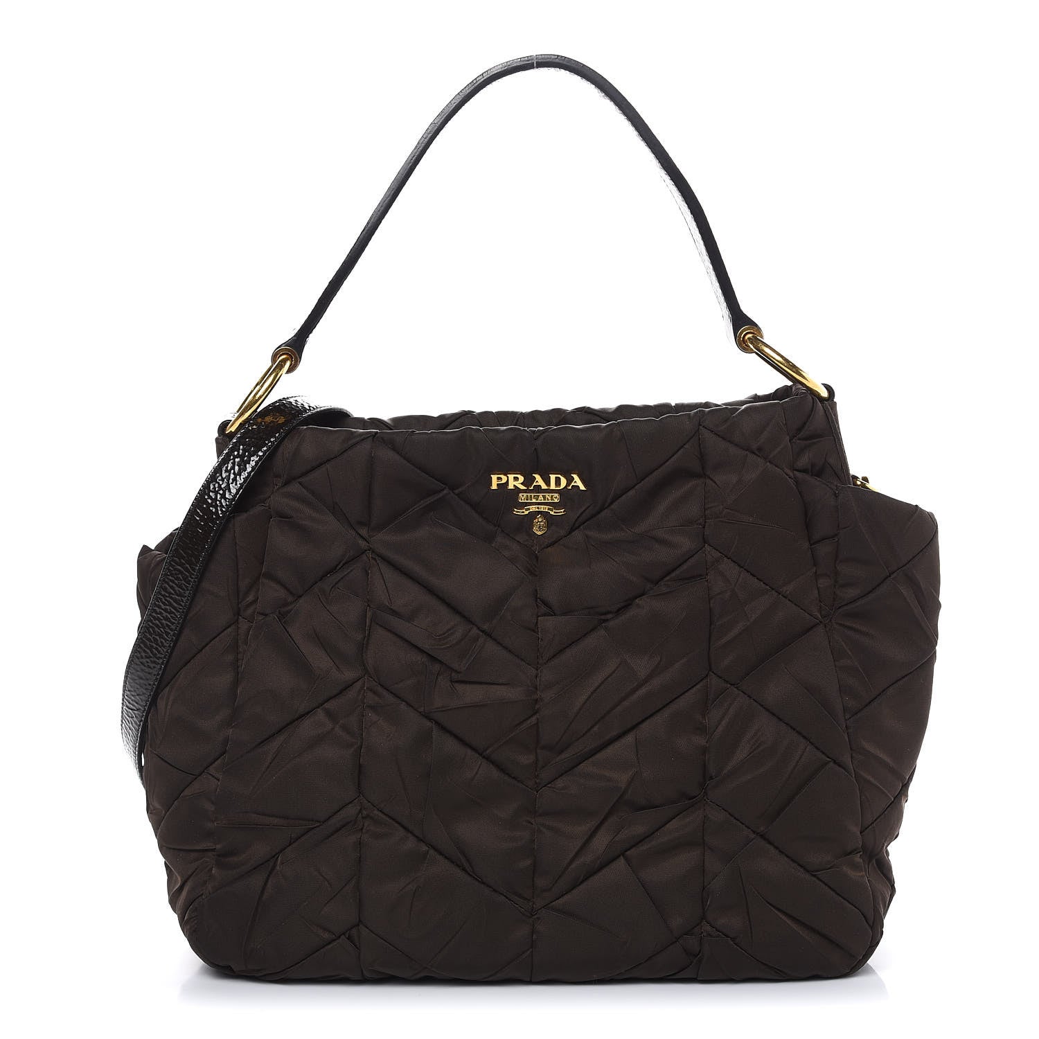 Prada Tessuto Nylon Quilted Bag Ebano 1 of 11