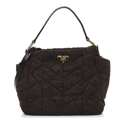 Prada Tessuto Nylon Quilted Bag Ebano 1 of 11