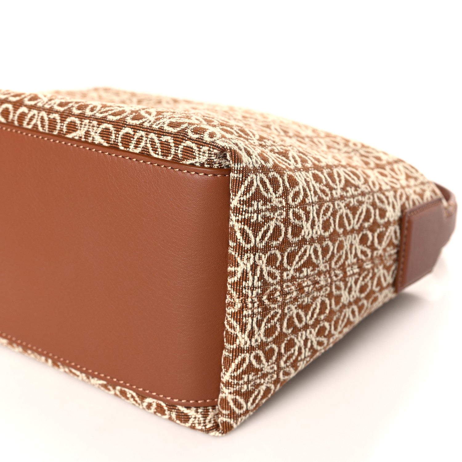 Loewe Jacquard Anagram Calfskin Small Cubi Bag Tan Pecan 8 of 8