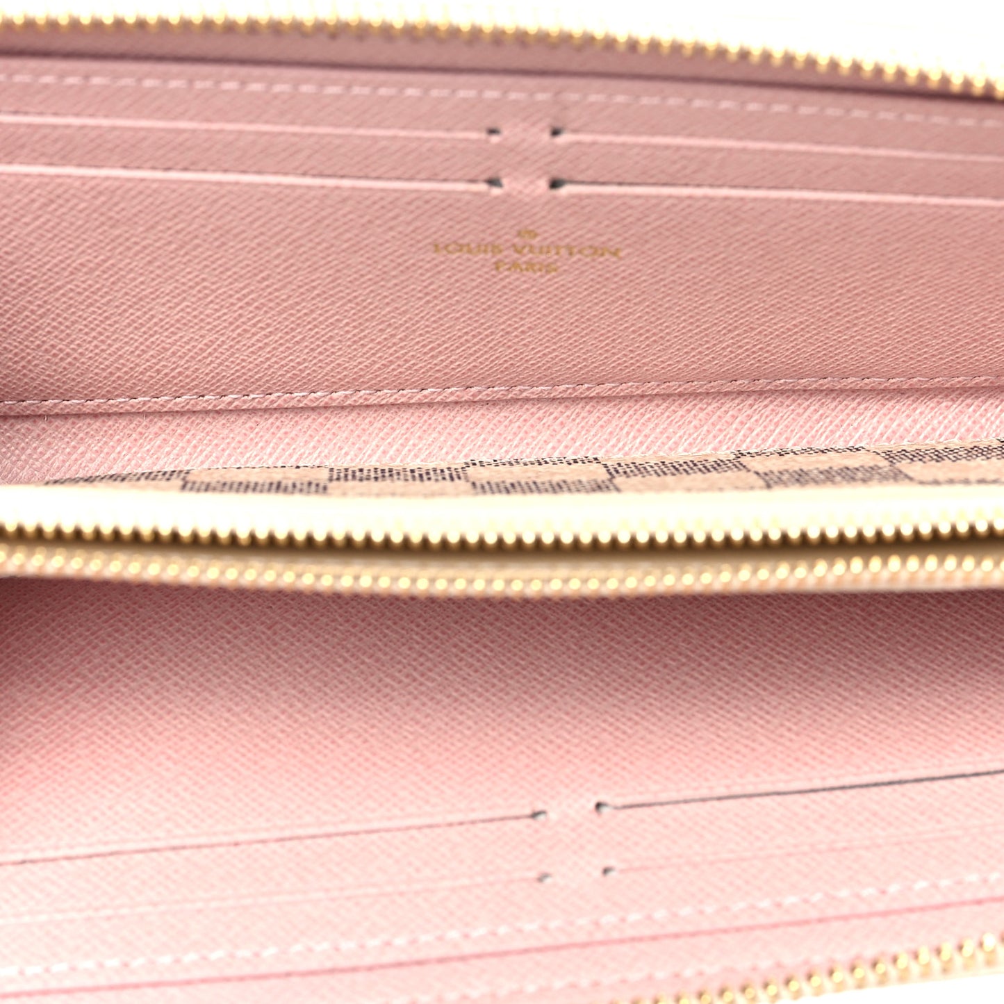 Damier Azur Clemence Wallet Rose Ballerine