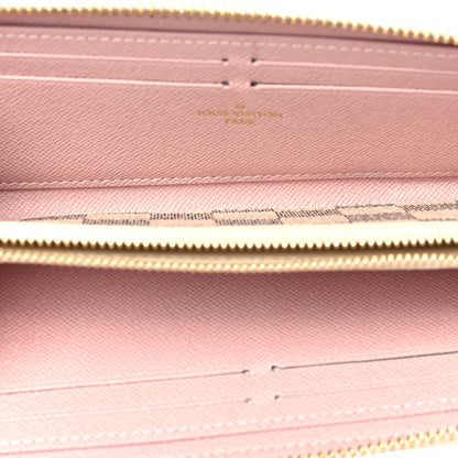 Louis Vuitton Damier Azur Clemence Wallet Rose Ballerine 5 of 7