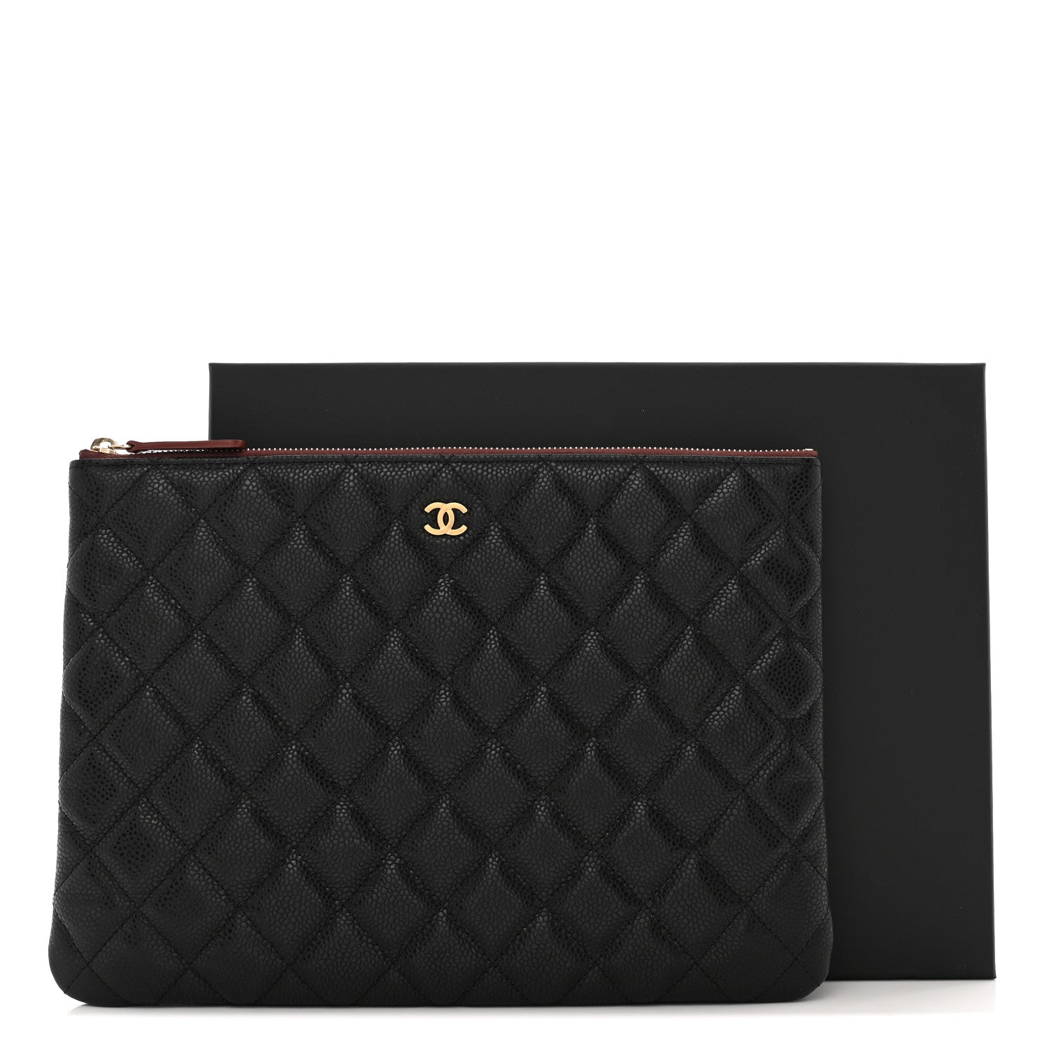 Chanel Caviar Quilted Medium Cosmetic Case Black 8 of 8