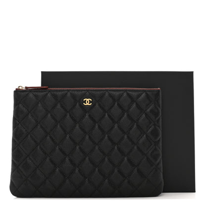 Chanel Caviar Quilted Medium Cosmetic Case Black 8 of 8