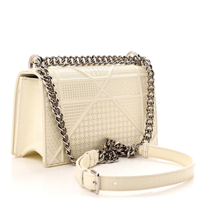 Christian Dior Patent Micro-Cannage Small Diorama Flap Bag White 3 of 9