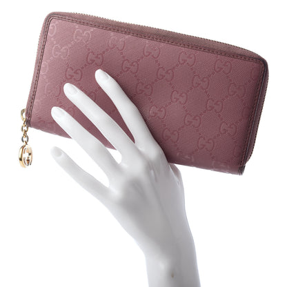 Gucci Imprime Monogram GG Pierce Zip Around Wallet Vintage Rose 2 of 11