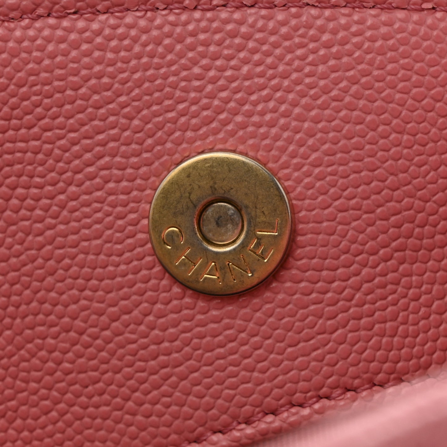 Caviar Quilted A Real Catch Clutch Pink