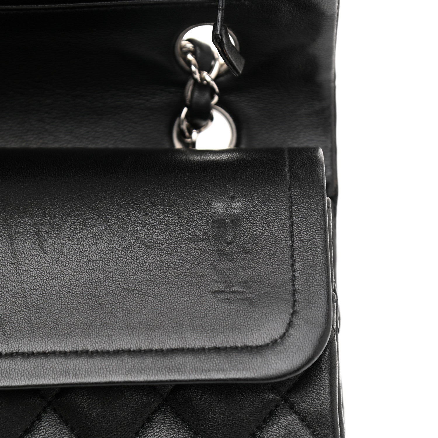 Chanel Lambskin Quilted Medium Double Flap Black 20 of 25