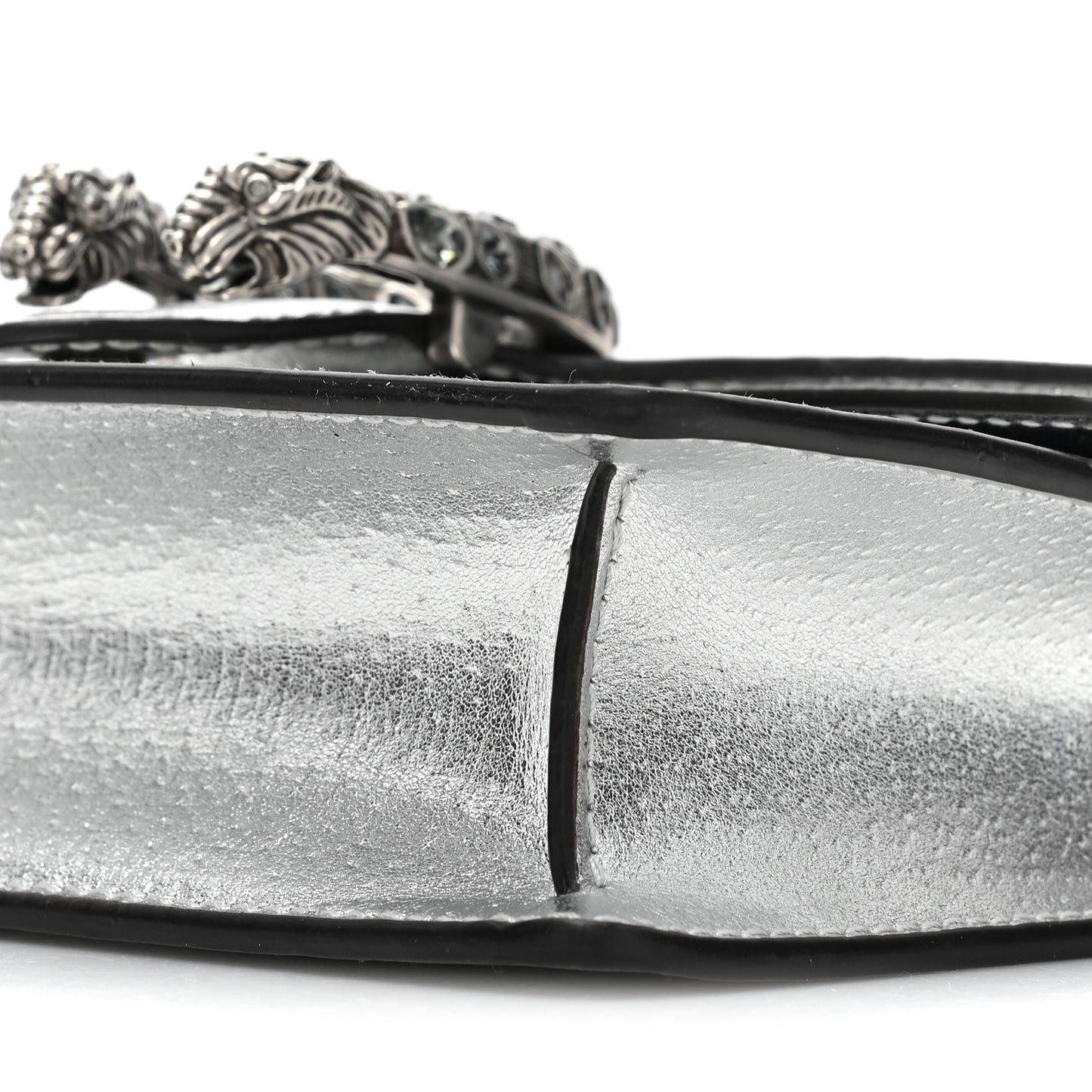 Metallic Calfskin Super Mini Dionysus Shoulder Bag Silver
