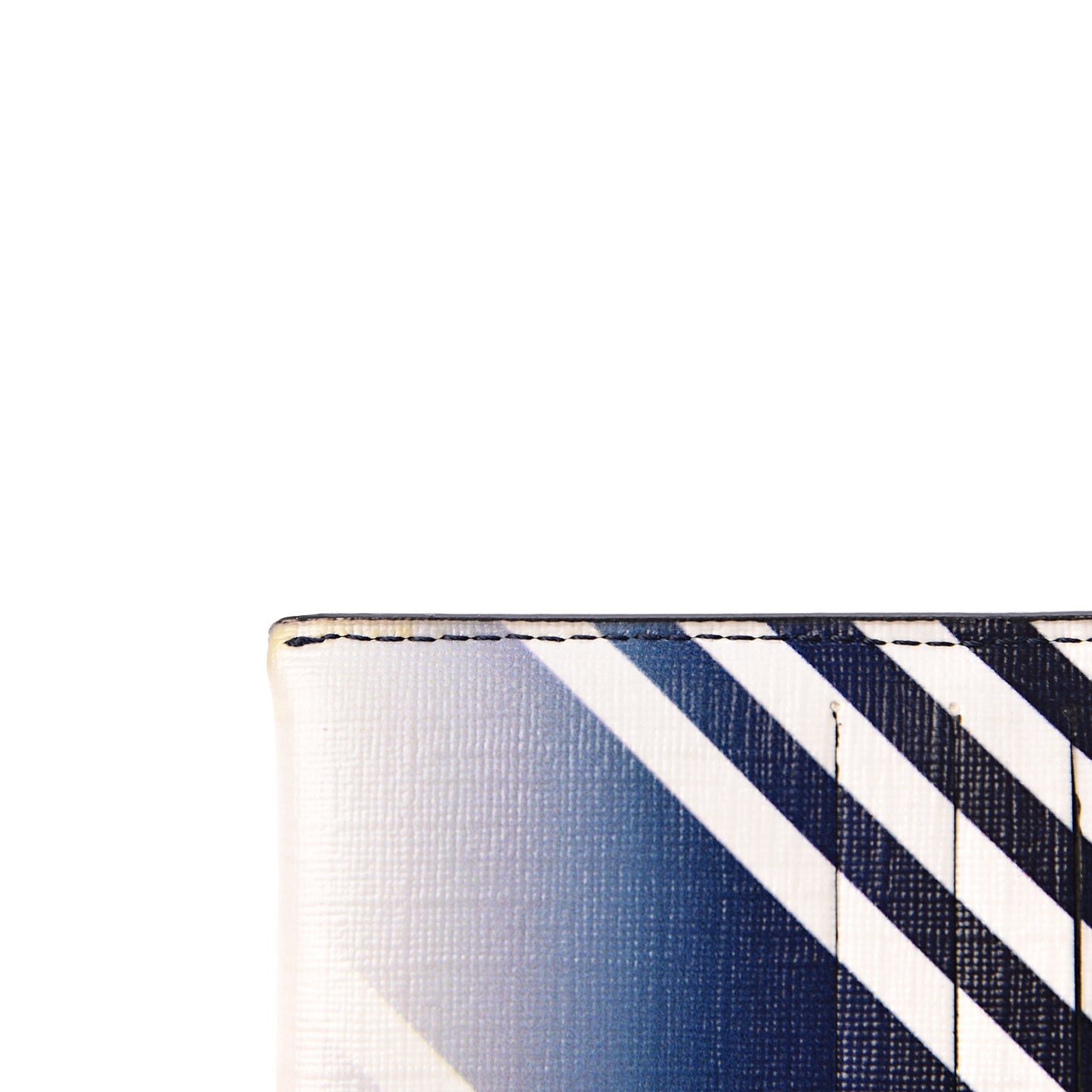 Coated Canvas Mens Lines Print Card Case Multicolor