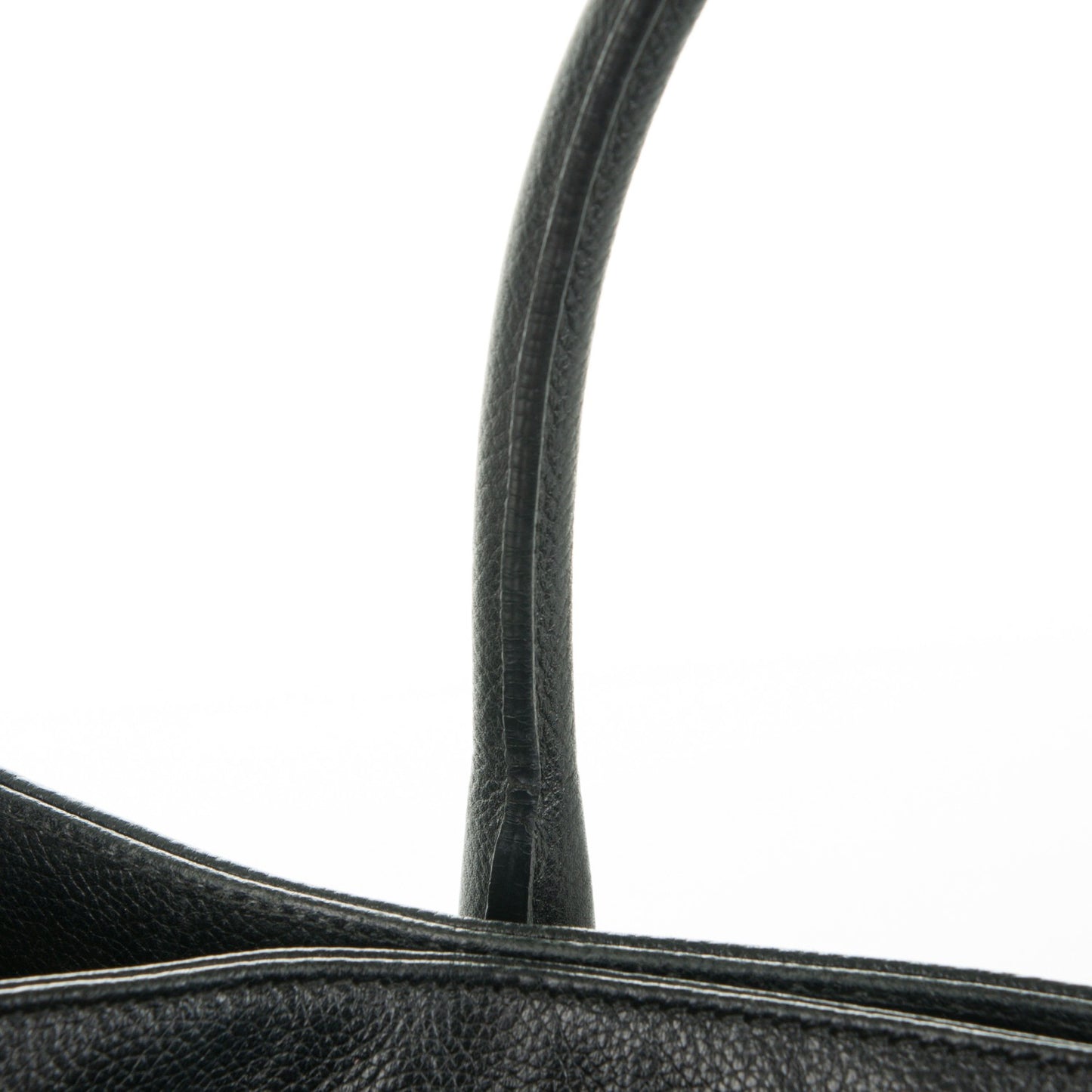 Calfskin Cerf Executive Shopper Tote Black