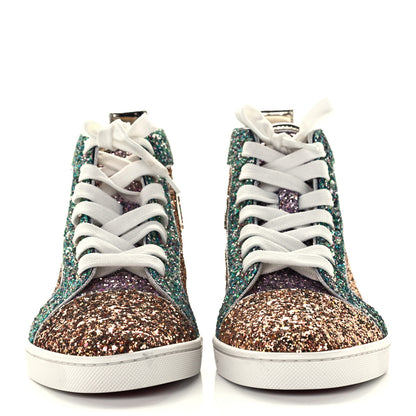 Christian Louboutin Bip Bip Glitter Womens Orlato Flat Sneakers 37 Multicolor 3 of 12